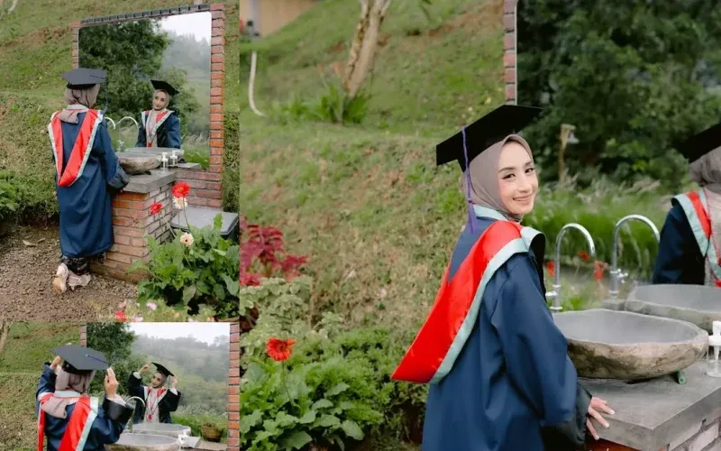 Estetiknya Foto Wisuda di Cafe UNOS Giri Dago Bandung by Noc Studio Grad